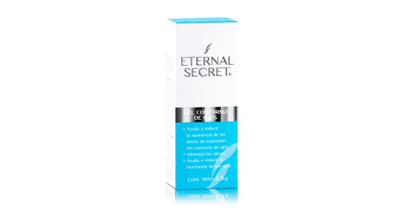  Eternal Secret ofrece el gel contorno de ojos como un producto para disminuir las ojeras y líneas de expresión. Foto: Captura