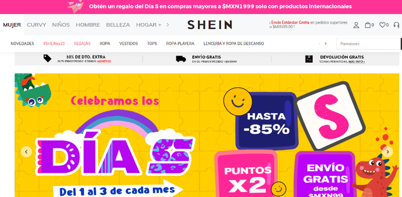 Shein es una tienda de ropa en línea que pertenece a la industria del fast fashion. Foto: Captura Internet 